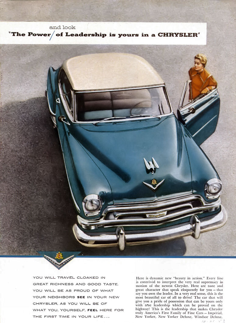 1954 Chrysler Auto Advertising